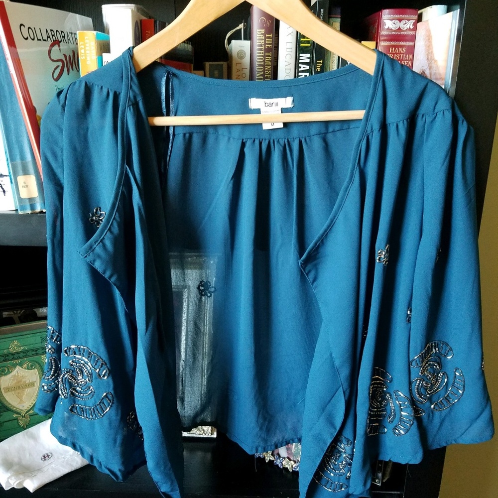 Dark Teal Medium Beaded Jacket